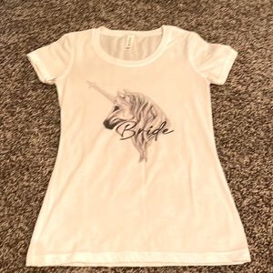 Custom unicorn bride shirt!